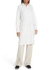 Vince Pinstripe Shirtdress in Off White at Nordstrom