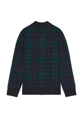 Vince Plaid Button Down Sweater