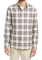 Vince Plaid Classic Fit Cotton Button-Up Shirt in H White at Nordstrom