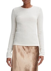 Vince Plaid Jacquard Wool Blend Knit Top