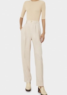 Vince Pleated-Front Tapered High-Waist Trousers