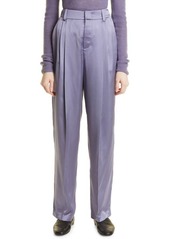 Vince Pleated High Waist Trousers in 460Mvi-Mauve Iris at Nordstrom