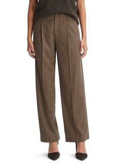 Vince Pleated Houndstooth Straight Leg Pants