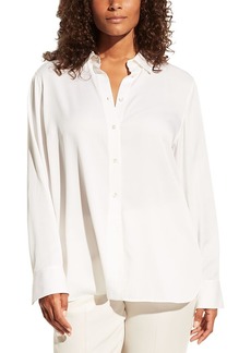 Vince Plus Slim Fitted Silk-Blend Blouse