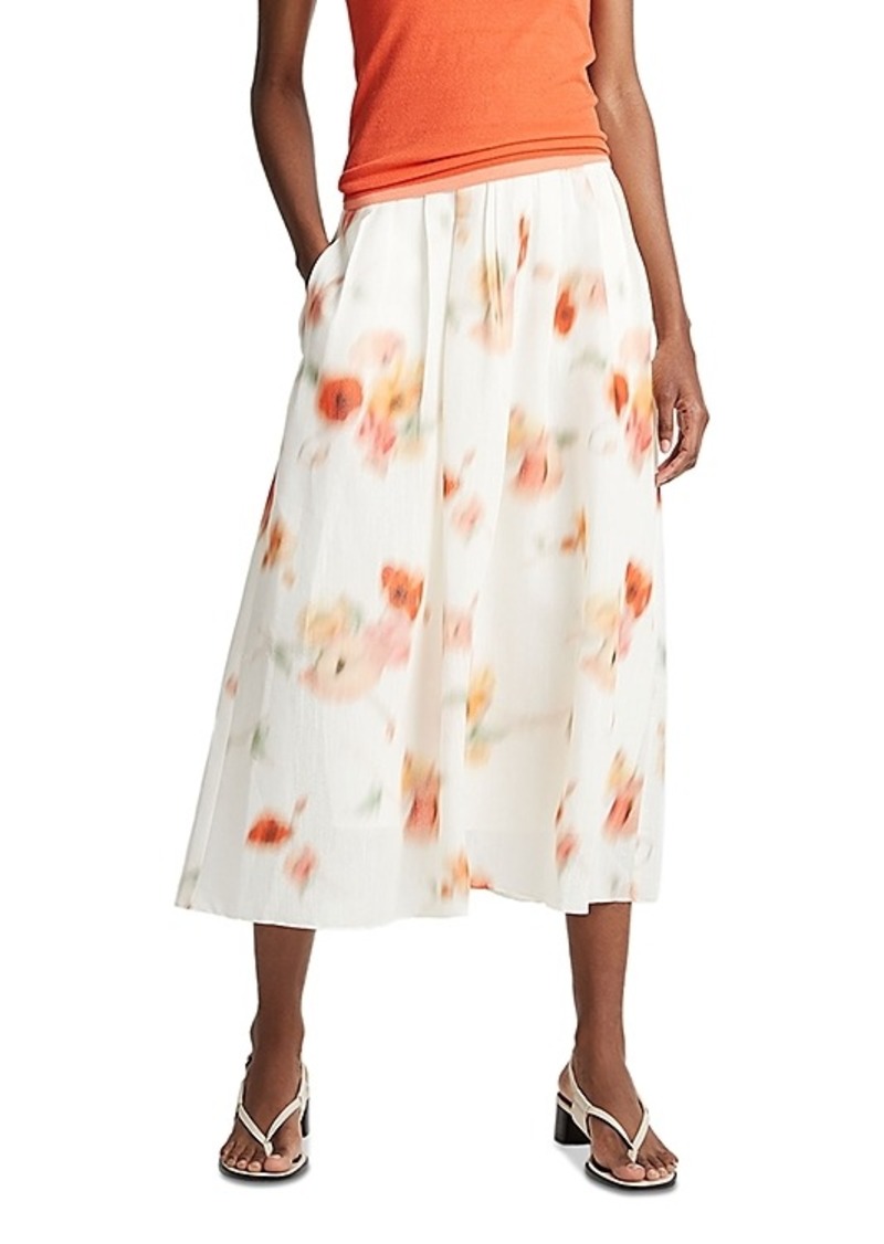 Vince Printed Midi Skirt