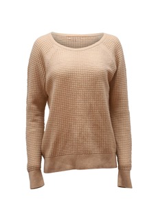 Vince Quilted Sweater in Pink Cashmere