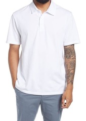 Vince Regular Fit Garment Dyed Cotton Polo Shirt in Optic White at Nordstrom