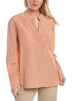 Vince Relaxed Band Collar Blouse