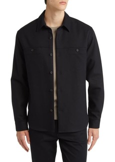 Vince Relaxed Fit Double Face Cotton Blend Shirt Jacket
