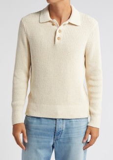 Vince Ribbed Polo Sweater