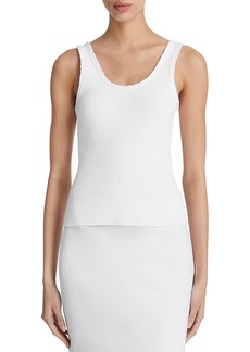 Vince Ribbed Scoop Neck Tank