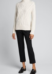 Vince Rising Cable-Knit Turtleneck Sweater