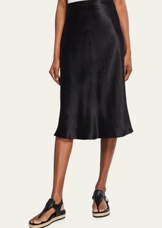 Vince Satin Slip Midi Skirt