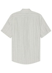 Vince Shadow Stripe Short Sleeve Shirt