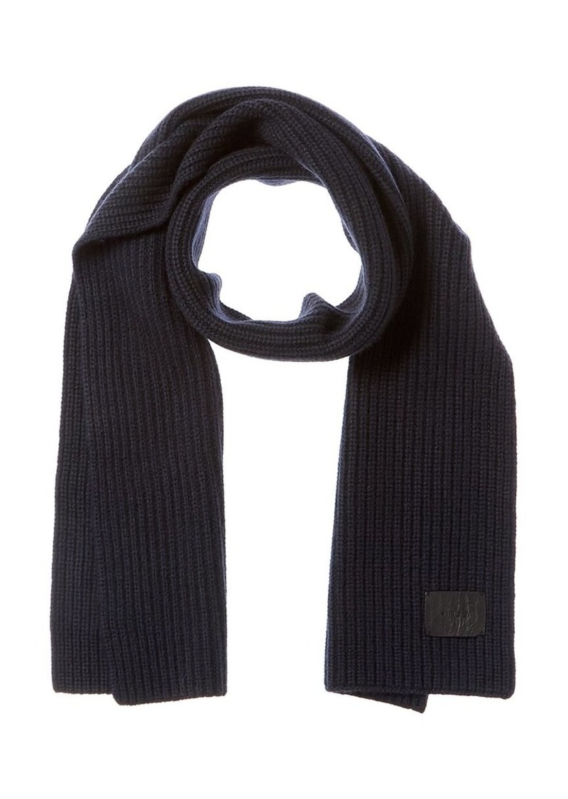 Vince Shaker Stitch Rib Knit Wool & Cashmere-Blend Scarf