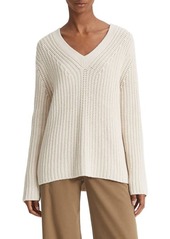 Vince Shaker Stitch V-Neck Sweater