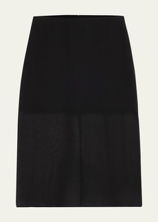 Vince Sheer Chiffon Midi Pencil Skirt