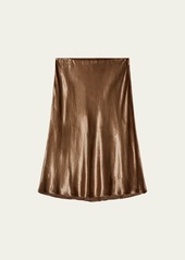 Vince Short Silk-Blend Slip Skirt