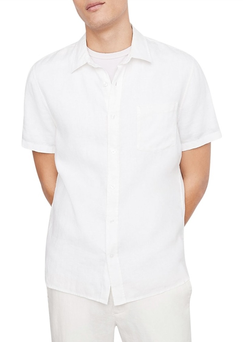 Vince Short Sleeve Linen Shirt