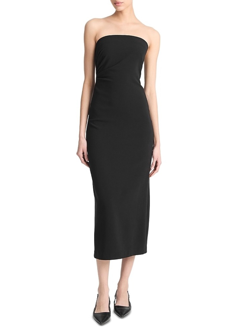 Vince Side Pleat Midi Dress