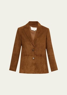 Vince Single-Breasted Suede Blazer