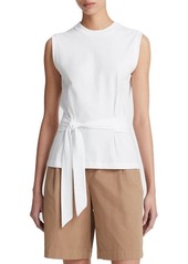 Vince Sleeveless Belted Cotton Top