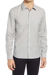 Vince Slim Fit Pinstripe Merino Wool Button-Up Shirt