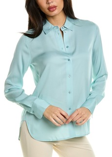Vince Slim Fitted Silk-Blend Blouse