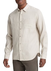 Vince Solid Linen Button Down Shirt