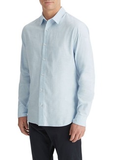 Vince Solid Stretch Button-Up Shirt