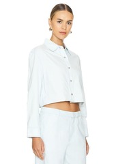 Vince Spring Twill Cropped Shirt
