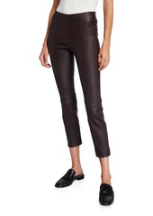 Vince Stitch Back Cropped Leather Leggings