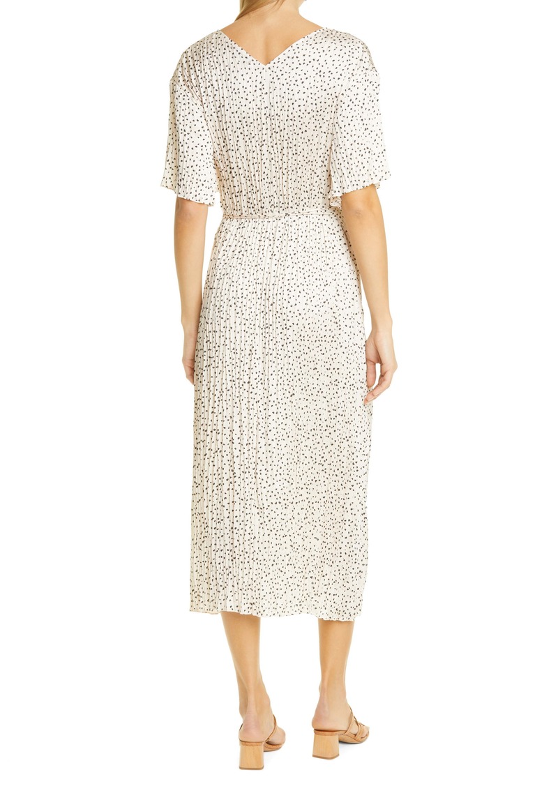 vince stone dot midi dress