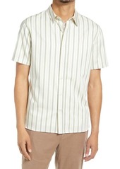 Vince Stripe Short Sleeve Button-Up Shirt