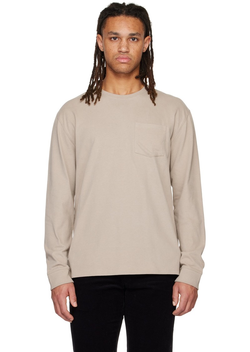 Vince Taupe Crewneck Long Sleeve T-Shirt