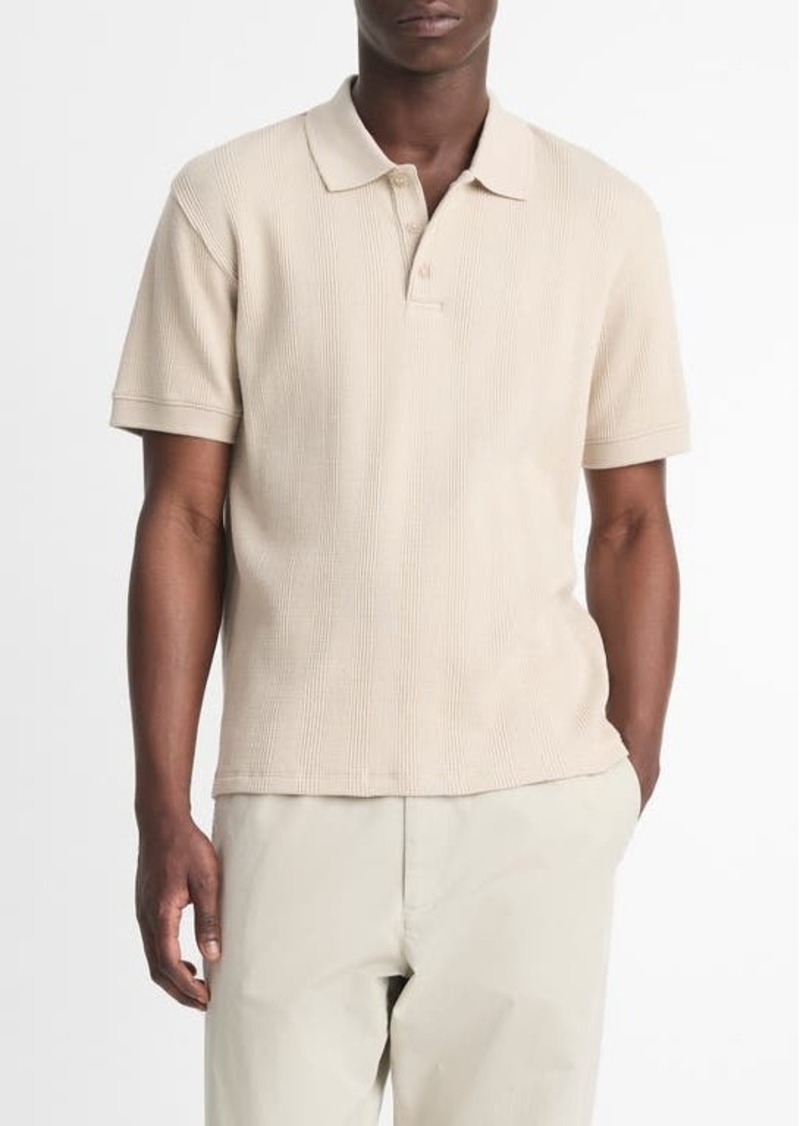 Vince Textured Stretch Cotton Polo