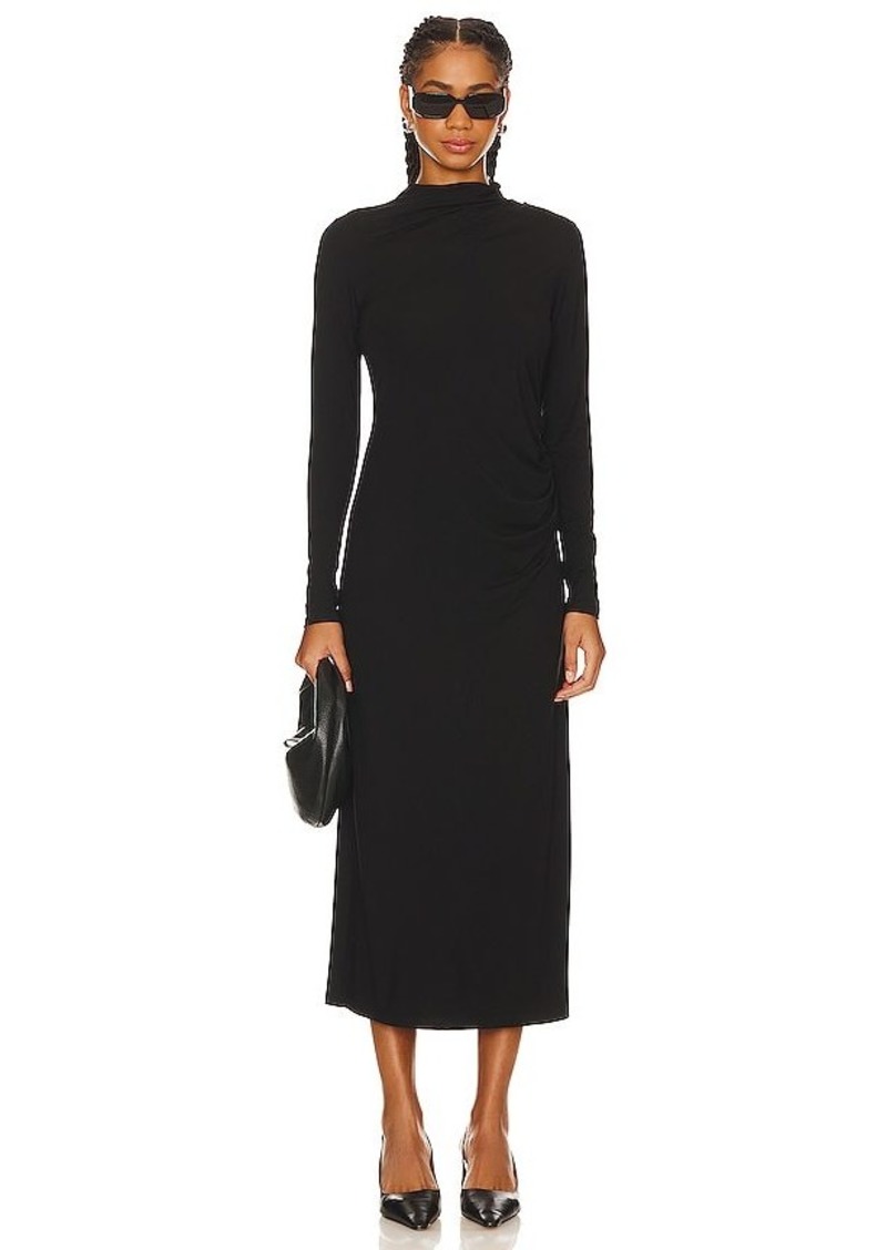 Vince Turtle Neck Rouched Dress