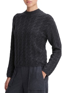 Vince Twist Cable Knit Cropped Sweater