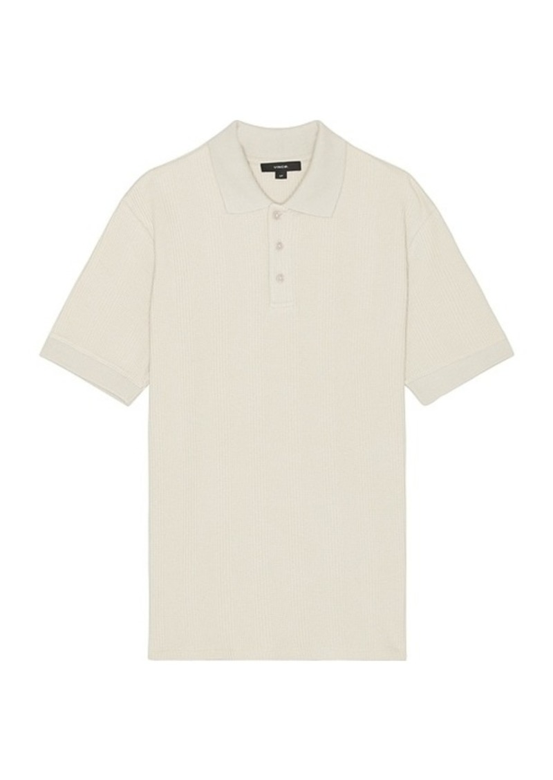 Vince Varigated Texture Short Sleeve Polo