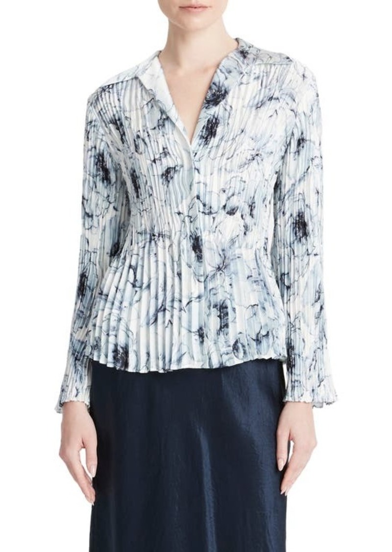 Vince Washed Lily Pleated Shirt
