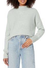 Vince Women's Boiled Funnel Neck Pullover ALOE MEDIUM