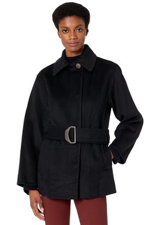 Vince Women's Brushed Wool Belted Jacket BLACK LARGE