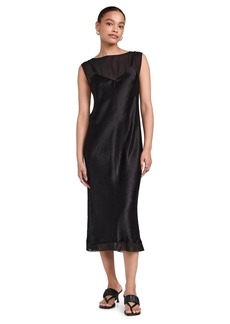 Vince Womens Chiffon Layered Slip Dress