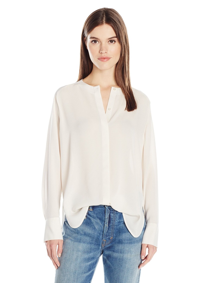 collarless ladies shirt