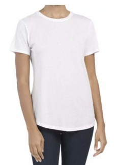 Vince Women's Essential Crew Neck Solid White Cotton Short Sleeve T-Shirt