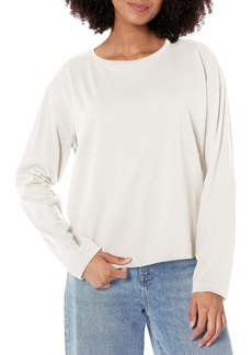 Vince Womens L/S Boat Nk Pullover Blouse Off-White  US