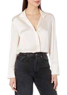Vince Women's L/S Stand Collar Blouse