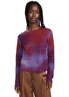 Vince Womens Ombre Jacquard Crew Sweater