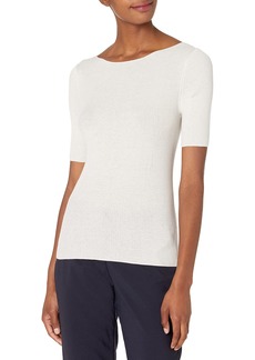 Vince Womens Ribbed Short Sleeve