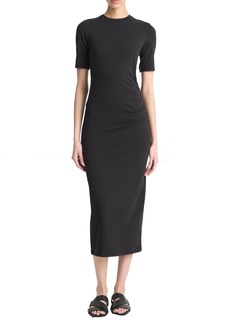 Vince Women's Short Sleeve Side Drape Dress